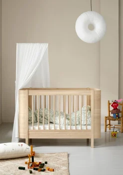 Babybett 'Wood Mini+' Eiche 122-162 x 68 cm