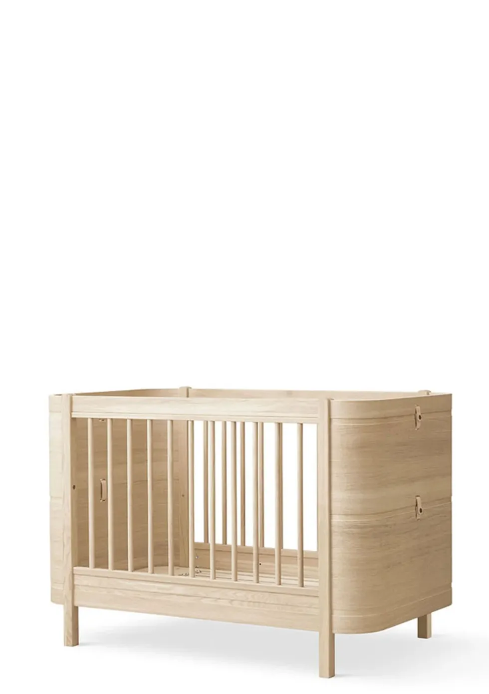 Babybett 'Wood Mini+' Eiche 122-162 x 68 cm
