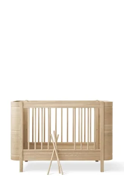 Babybett 'Wood Mini+' Eiche 122-162 x 68 cm