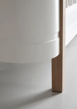 Babybett 'Wood Mini+' Weiß / Eiche 122-162 x 68 cm