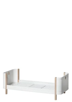 Babybett 'Wood Mini+' Weiß / Eiche 122-162 x 68 cm