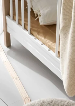 Babybett 'Wood Mini+' Weiß / Eiche 122-162 x 68 cm