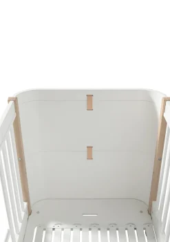 Babybett 'Wood Mini+' Weiß / Eiche 122-162 x 68 cm