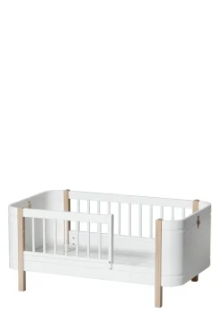 Babybett 'Wood Mini+' Weiß / Eiche 122-162 x 68 cm