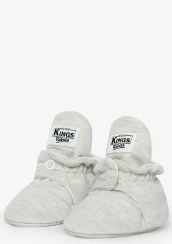 Baby Booties Cotton Light Grey