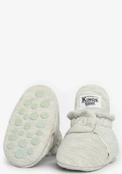 Baby Booties Cotton Light Grey