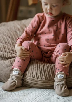 Baby Booties Gamuza Café