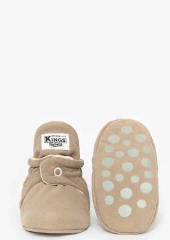 Baby Booties Gamuza Café