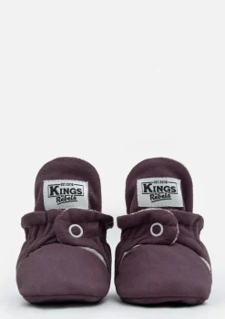 Baby Booties Gamuza Plum
