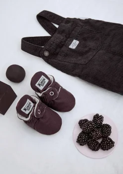 Baby Booties Gamuza Plum