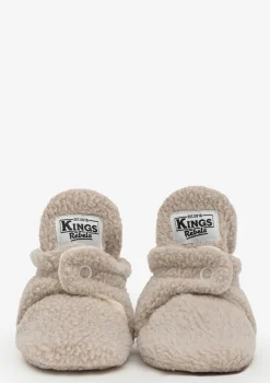 Baby Booties Teddy Beige