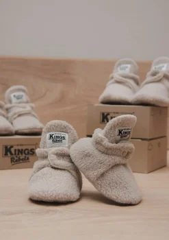Baby Booties Teddy Beige