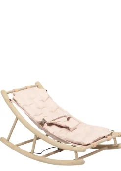 Baby- & Kleinkind-Wippe 'Wood' Eiche/rosa