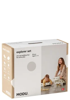 Bauspielzeug 'Explorer-Set' 20-teilig Sand Grey / Honey Yellow