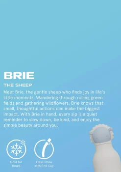 Bestie Trinkflasche Schaf 'Brie the Sheep' weiss 460 ml