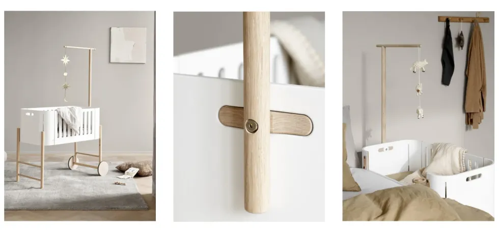 Betthimmel für Beistellbett 'Wood' Weiß