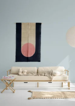 Bettsofa 'Camp Nomad' Weiß / Eiche 180 x 90 cm