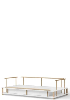Bettsofa 'Camp Nomad' Weiß / Eiche 180 x 90 cm