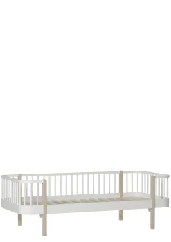 Bettsofa 'Wood Original' weiß / Eiche 200 x 90 cm