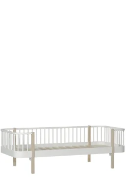 Bettsofa 'Wood Original' weiß / Eiche 200 x 90 cm