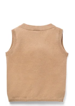 Cashmere Weste tan