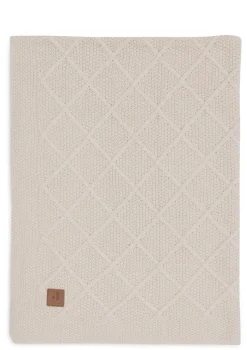 Decke Wiege 'Check Knit' Oatmeal 100 x 75 cm