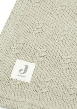 Decke Wiege 'Grain Knit' Velvet Olive Green 100 x 75 cm