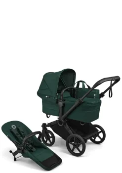 Donkey 6 Double' Bundle – Unverzichtbares Kinderwagen-Set Fern Green