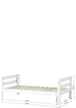 ECO Luxury' Einzelbett ohne Bettgitter weiß 70 x 160 cm