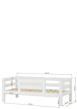 ECO Luxury' Einzelbett weiß 160 x 70 cm