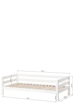 ECO Luxury' Einzelbett weiß 200 x 90 cm