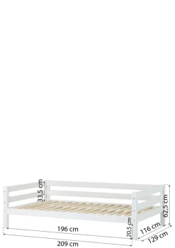 ECO Luxury' Einzelbett weiß 200 x 120 cm
