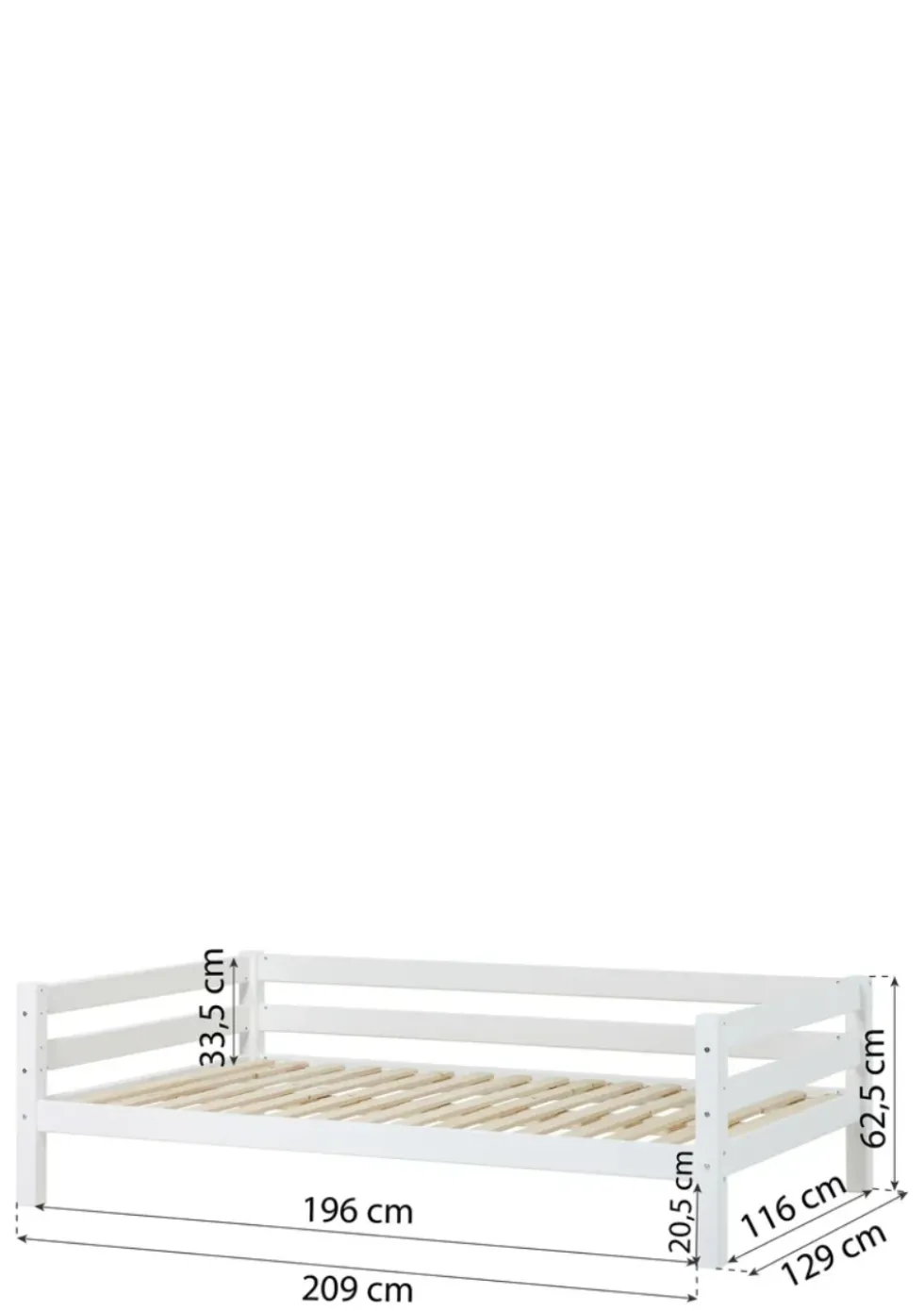 ECO Luxury' Einzelbett weiß 200 x 120 cm