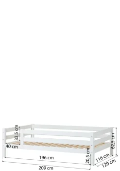 ECO Luxury' Einzelbett weiß 200 x 120 cm