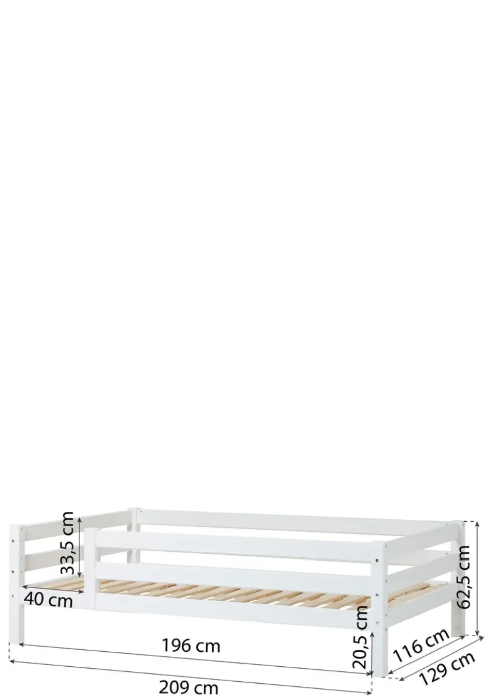 ECO Luxury' Einzelbett weiß 200 x 120 cm
