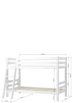 ECO Luxury' Etagenbett weiß 200 x 90 cm