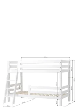 ECO Luxury' Etagenbett weiß 200 x 90 cm