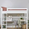 ECO Luxury' Hochbett mit Schreibtisch weiß 200 x 90 cm