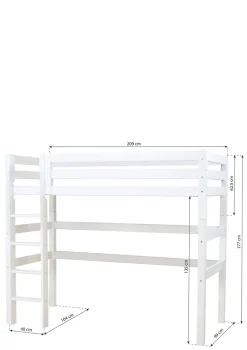 ECO Luxury' Hochbett weiß 200 x 90 cm