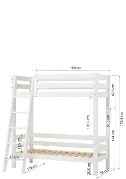 ECO Luxury' Hohes Etagenbett weiß 160 x 70 cm