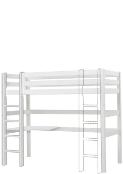 ECO Luxury' MEGA-Bett mit Schreibtisch & Lounge-Modul weiß 200 x 90 cm