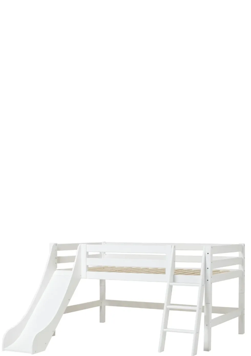 ECO Luxury' Spielbett mit Rutsche weiß 200 x 90 cm
