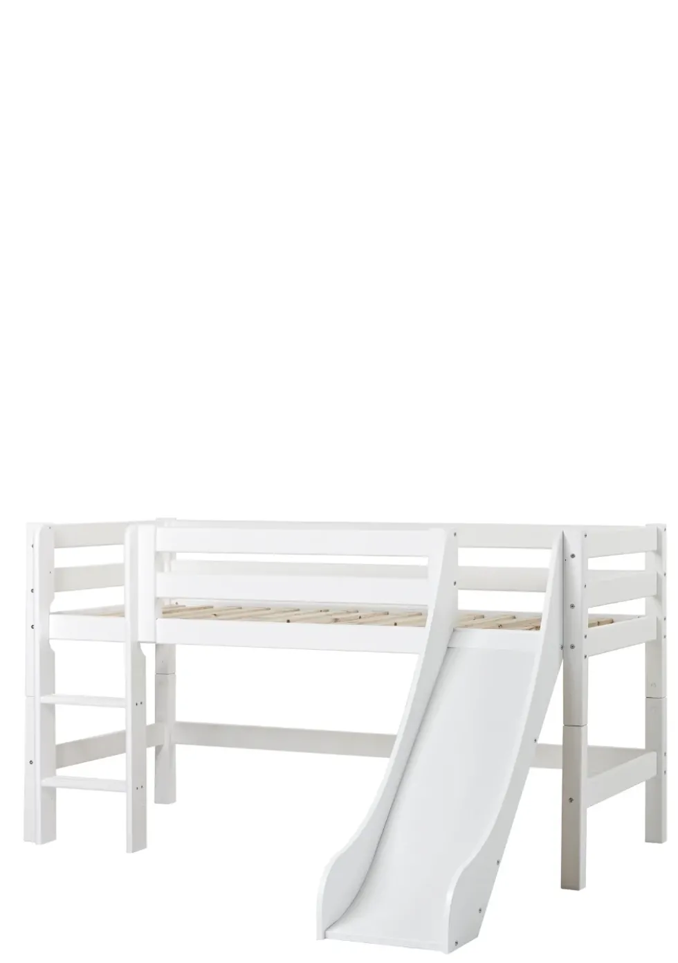 ECO Luxury' Spielbett mit Rutsche weiß 200 x 90 cm