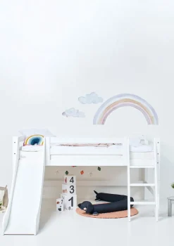 ECO Luxury' Spielbett mit Rutsche weiß 200 x 120 cm