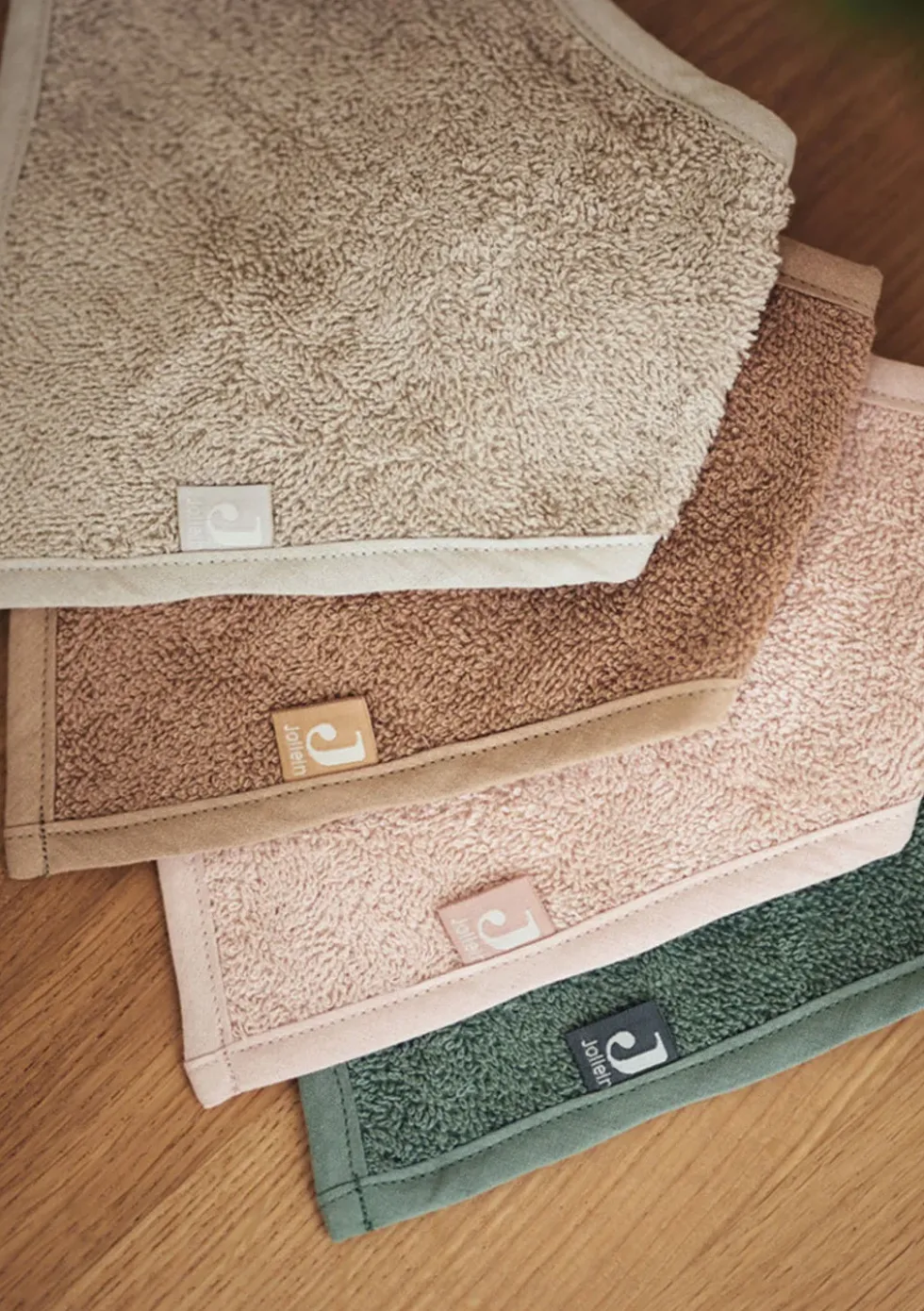 2er-Set Frottee Bandana Lätzchen Ash Green