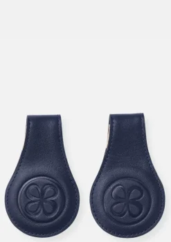 2er-Set Magnet-Clips Leder Navy Blue