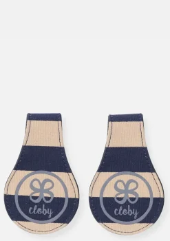 2er-Set Magnet-Clips Leder Navy Blue