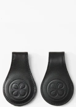 2er-Set Magnet-Clips Leder Schwarz