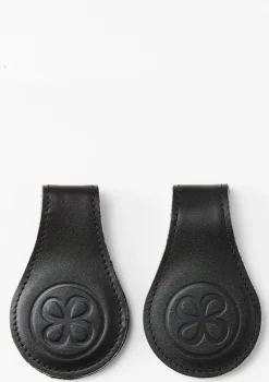 2er-Set Magnet-Clips Leder Schwarz