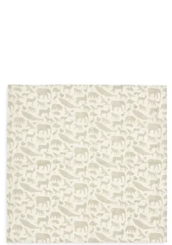3er-Set Mulltücher 'Animals' Olive Green 70 x 70 cm